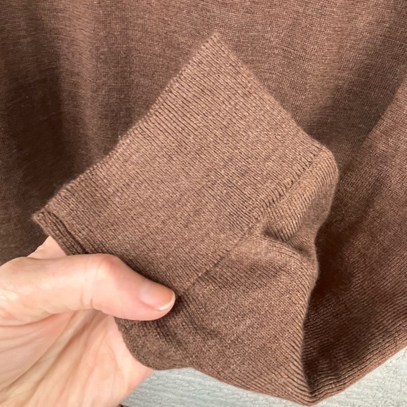 NWT EXPRESS Merino Wool Brown Crew Neck Sweater XL Tall - Picture 9 of 16